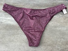 Vintage Victoria s Secret Ultra-Smooth Satin Thong Panty Plum Purple L New