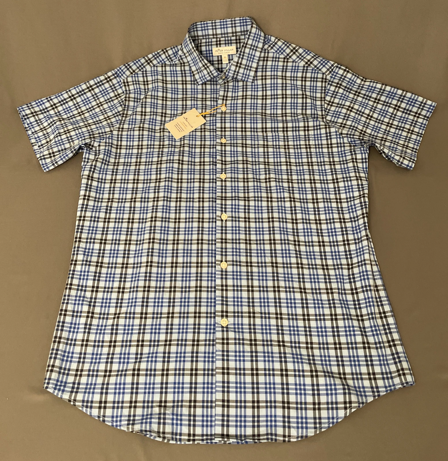 Peter Millar Sport Shirt Crown Sport Summer Comfort SS Med Blue CBLU MSRP $145