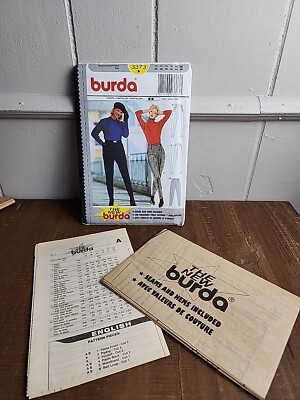 Burda 3373 Easy Pants Sewing Pattern Size 10-46 Uncut