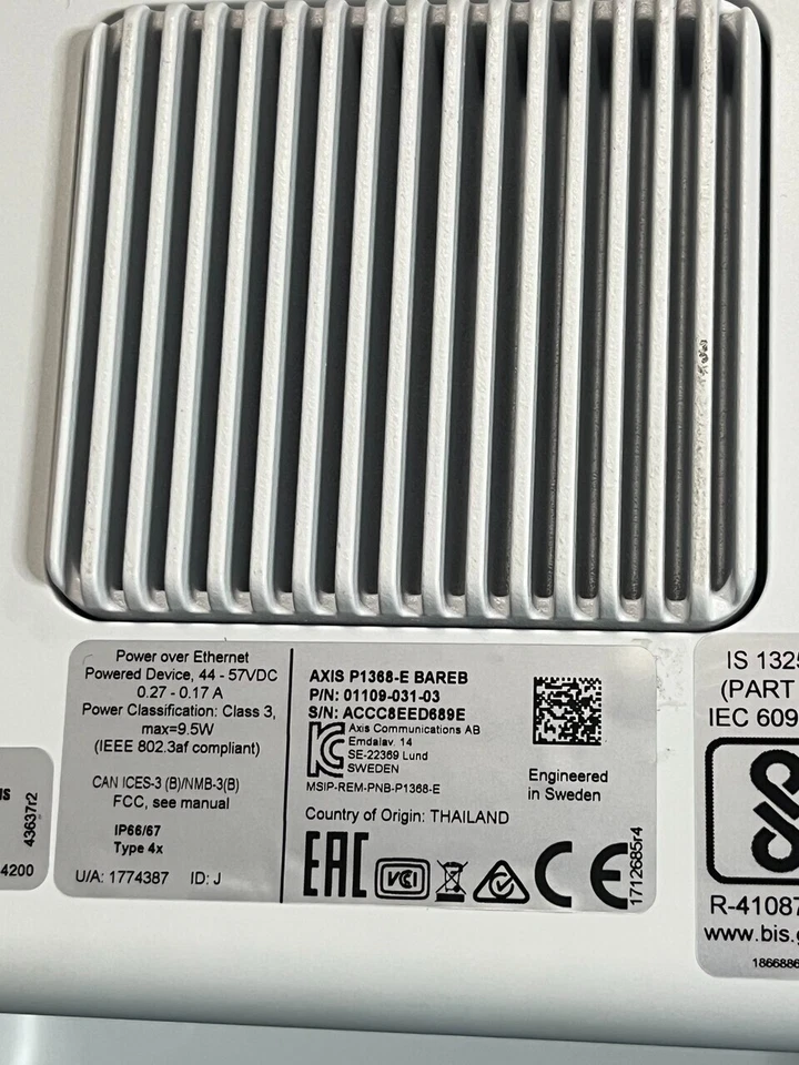 Axis P1368-E BAREBONE 01109-031 8 Megapixel 4K Outdoor Camera | NEW OPEN BOX - Image 3 of 4