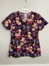 Cheshire Cat Halloween Scrub Top