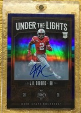 2020 Panini Legacy Under the Lights JK Dobbins Sapphire Auto RC 01/25