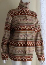WOW Tundra Sz L 70s 80s Wool Lux FairIsle Vintage Boho Knit Sweater Jacket