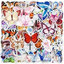 BUTTERFLY Vinyl WATERCOLOR Stickers A Butterflies  Water Bottle Laptop DECALS