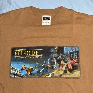 Star Wars Phantom Menace TShirt Anakin Skywalker Sebulba Pod Large 1999 90s Vtg