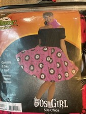New Rubie's Women's - 50s Girl Poodle Skirt Dress Halloween Costume Adult S 4-6