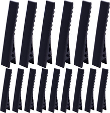 100Pcs Metal Alligator Hair Clips Flat Top with Teeth Single Prong Hairpins S...