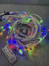 Bethlehem Lights 5' Twig Garland C7 Multicolor LED W/Remote Multifunction