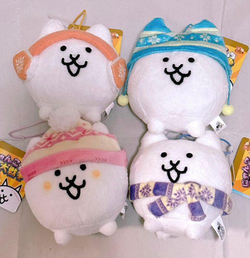 The Battle Cats Winter Style Plush doll Mascot set of 4 types