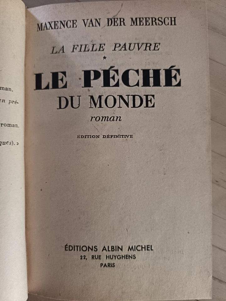 Maxence Van Der Meersch. Le péché du monde. Le coeur pur. Edition de 1948. - Photo 4/4