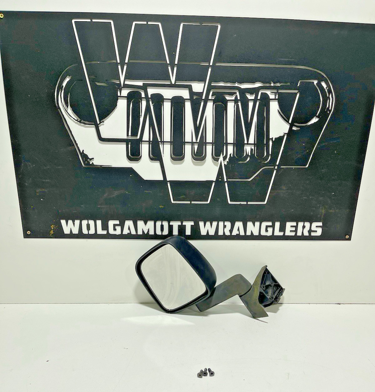 Driver Left Outer Side Mirror Sideview + BOLTS 03 04 05 06 Jeep TJ Wrangler CC