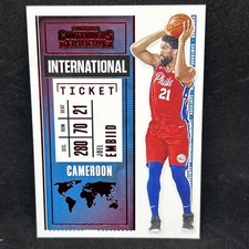 2020-21 Panini Contenders International Ticket Red #8 Joel Embiid