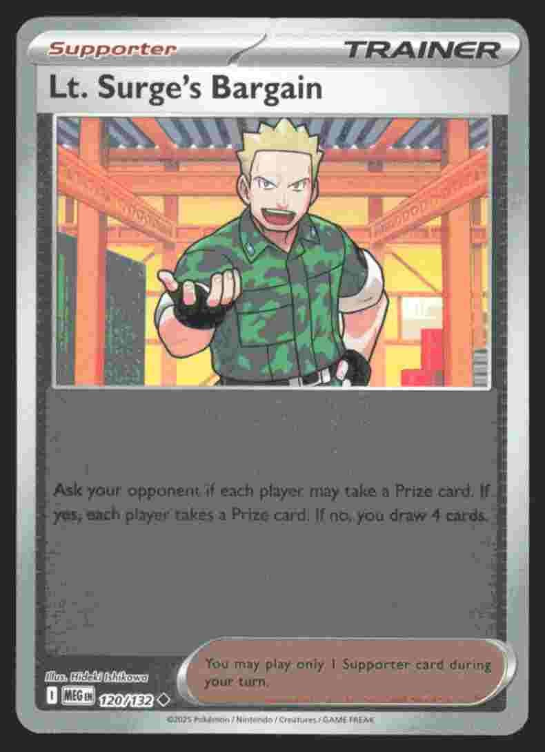 ME01: Mega Evolution #120/132 Lt. Surge's Bargain