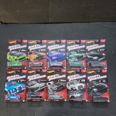 2023 Hot Wheels  Fast and The Furious Walmart 10 car set cards not perfect!