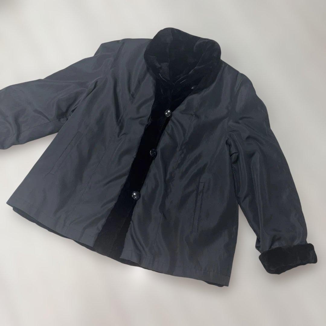 Shared Mink Reversible Coat Diamond Pattern Fur J… - image 1