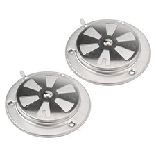 Stainless Steel Cooking Vents 2 Pcs Adjustable for Perfect Smoke Control