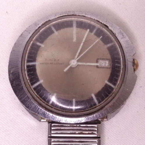 Timex Marlin UFO Date Automatic Vintage Wristwatch for Parts or Repair