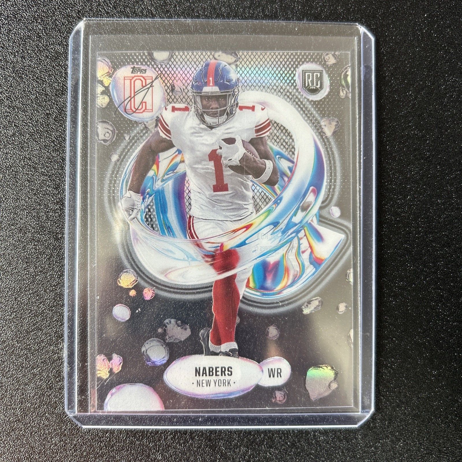 2024 Topps Signature Class #F-7 Malik Nabers Fluidity Case Hit SSP Acetate RC