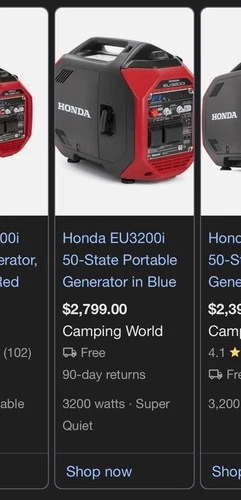 Honda EU3200i 50-State Portable Generator