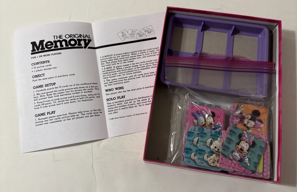 Minnie Mouse Memory Match Game by Cardinal - See Description - Ages 3+ - Image 3 of 3