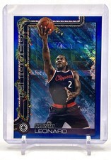 2025-26 Topps Holiday Kawhi Leonard Blue & Silver Metallic Glitter H112 Clippers