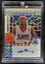 2021-22 Panini Mosaic Allen Iverson Auto Mosaic #AM-AIV 76ers