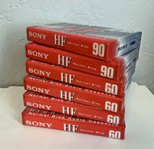 Sony HF High Fidelity Audio Cassette 60  90 Min Normal Bias Blank Tapes 6 Tapes