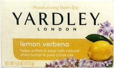 Yardley Lemon Verbena with Shea Butter Bar Soap 4.0 Oz (Pack of 4)