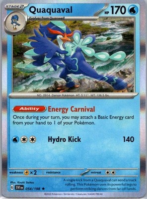 Pokemon TCG Quaquaval 054/198 Scarlet Violet Holo NM