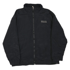 LEE Noir Hommes Veste XL Polyester Mélange Fermeture Uni Décontracté Léger Pull