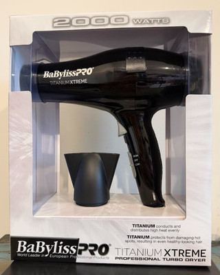 BaByliss Pro Titanium Xtreme Professional Turbo Hair Dryer High Performance 