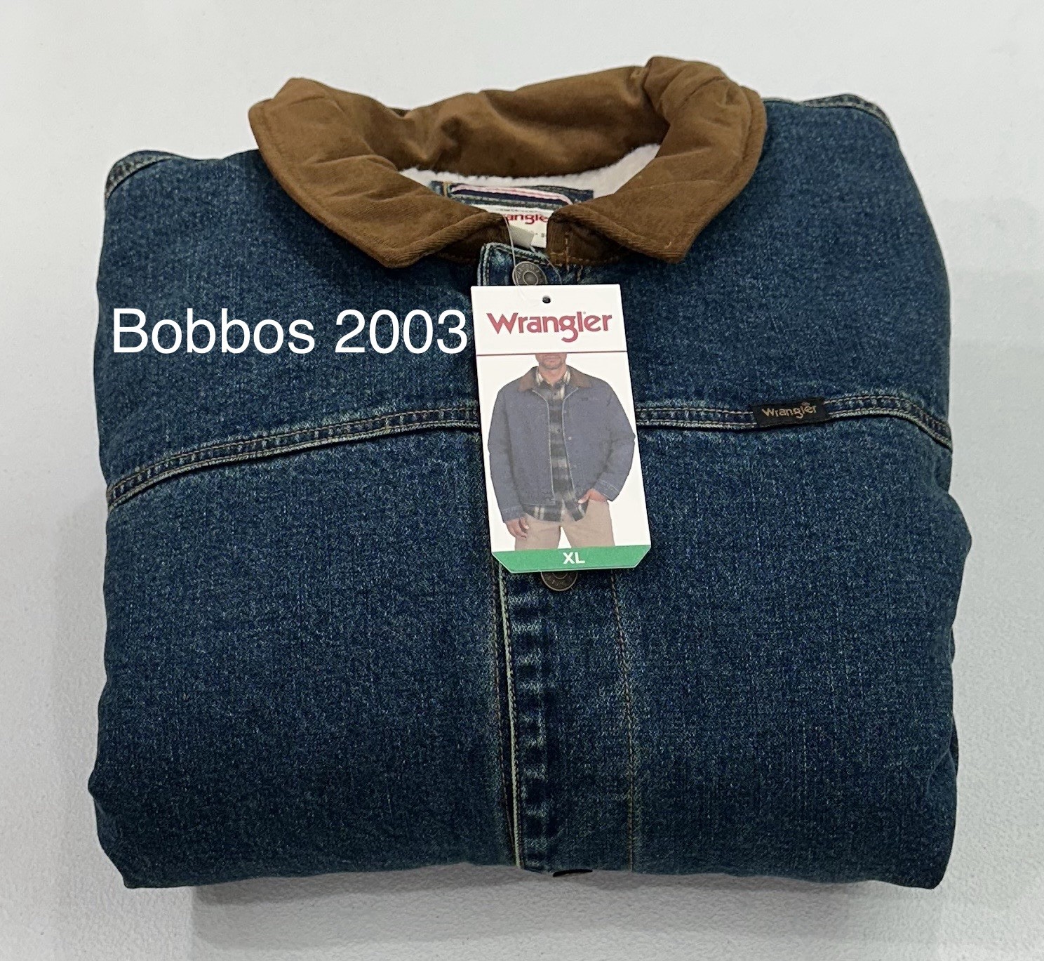 Wrangler Men's Collar Denim Jacket, Blue, Size XL