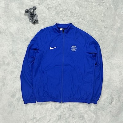 Nike PSG Paris Saint-Germain Herren Trainingsjacke Blau Weiß Logo Y2K (Gr. M)