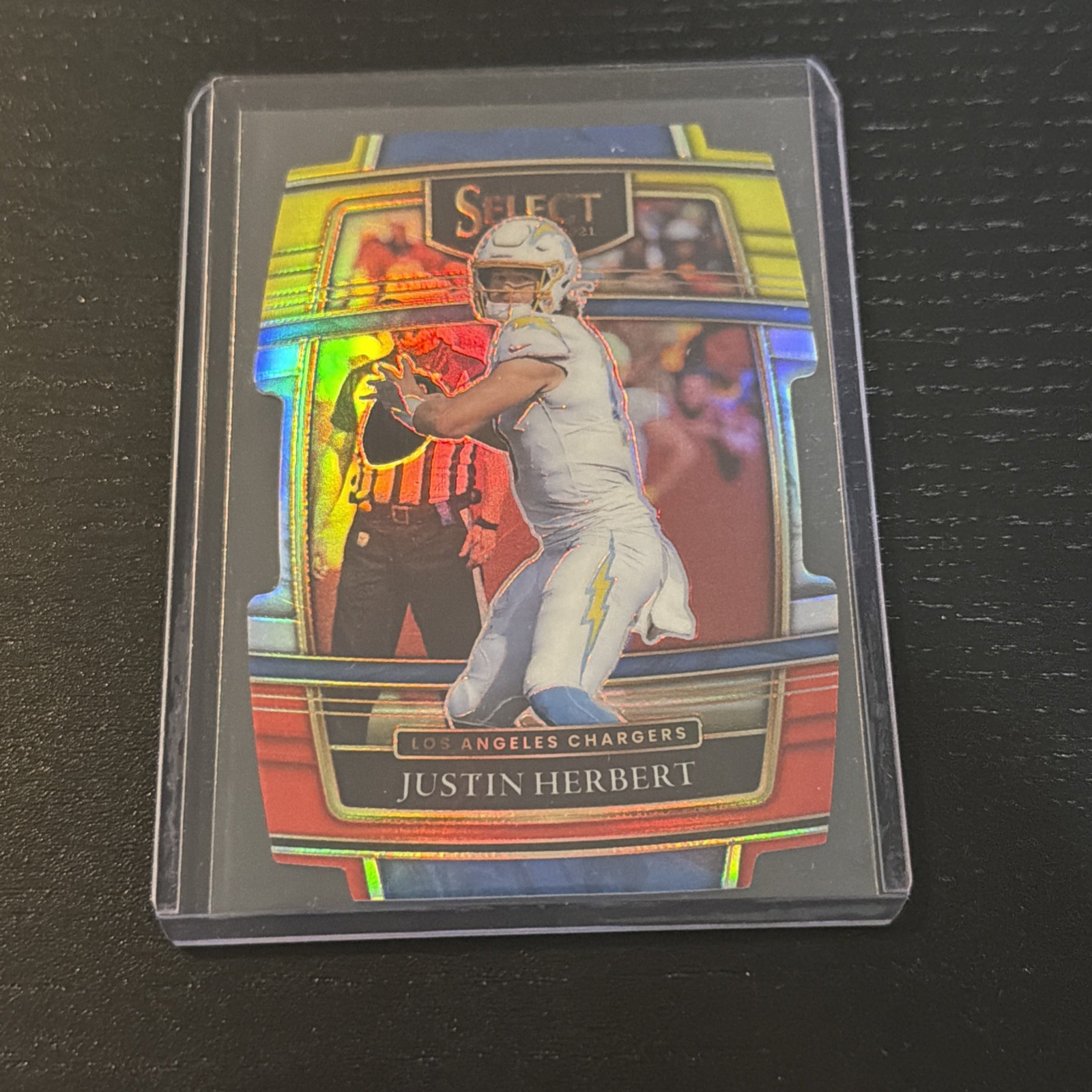 2021 Select #19 - Justin Herbert - Red Yellow Die-Cut