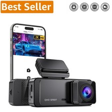 V300 Mini Dash Cam 1296P with WiFi  Night Vision - 170  View  Loop Recording