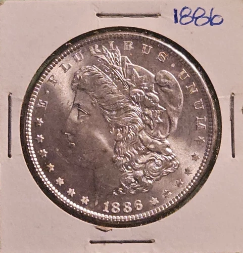 1886 UNCIRCULATED MORGAN SILVER DOLLAR