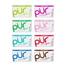 PUR Gum  Aspartame Free Chewing Gum  100 Xylitol  Natural Flavored Gum, Var