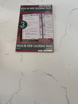 Day Runner Perennials Week In View Non-Dated Calendar 30Pages  Size 5.5''x8.5''