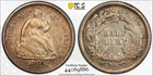 1865 S PCGS XF45 V-1 VP-001 RPD Repunched Date Seated Liberty Half Dime