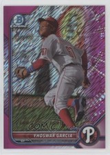 2022 Bowman Chrome Prospects Fuchsia Shimmer Refractor 26/199 Yhoswar Garcia pe8