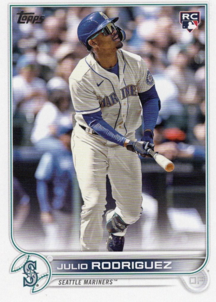 JULIO RODRIGUEZ ~ 2022 Topps Update ~ #US44a ~ ROOKIE CARD ~ RC ~ base ...