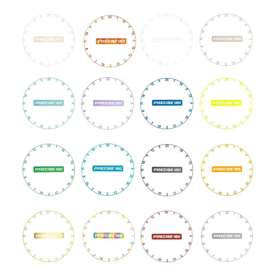 Precise180 - OnePiece Zahlenring - 20+ Farben - Premium Nummernring - Dart