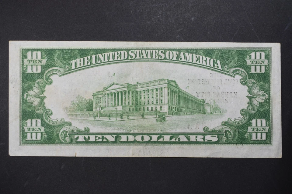 1929 $10 National Currency FRB Brown Seal 1680J Unc. Kansas City Mo. - Image 2 of 2
