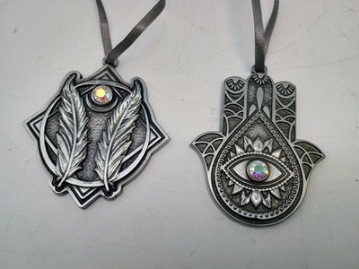 Alex and Ani Pewter Christmas Ornaments. Godspeed & Hand of Fatima 2017