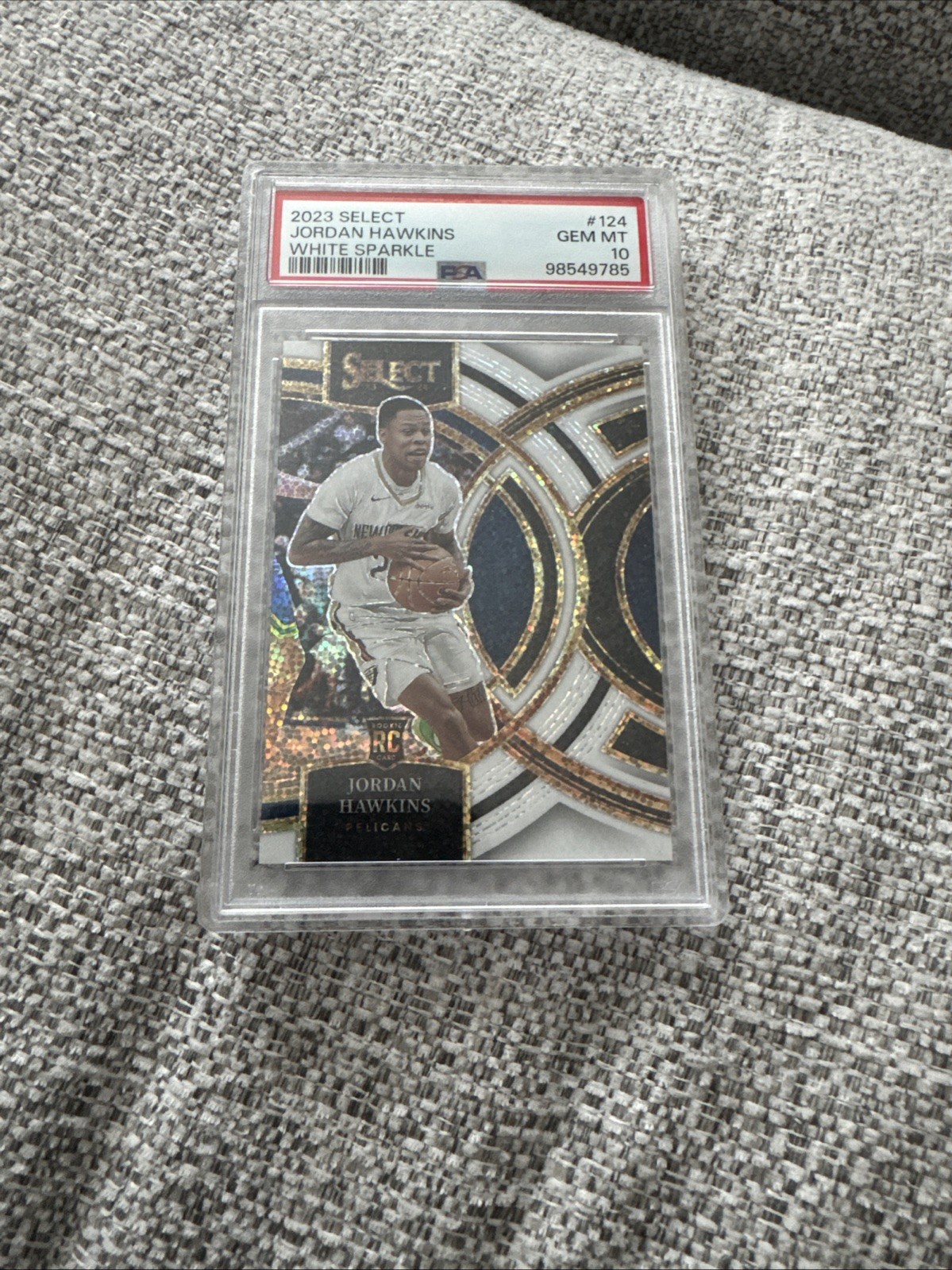 2023-24 Panini Select - Premier Level Jordan Hawkins #124 White Sparkle (RC)