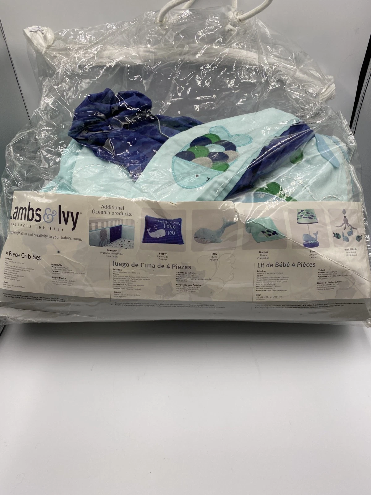 Lambs and Ivy Oceania 3 Piece Crib Bedding Set
Opens in a new window or tab