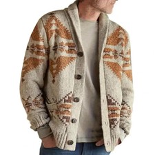 New Autumn Winter Practical Knitted Cardigan Vintage Button-up Sweatercoat Casua