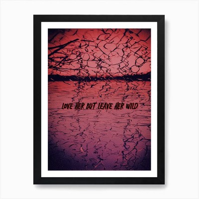 Love Her But Leave Her Wild 1 Kunst P gerahmtes Wandbild Poster Leinwanddruck Bild