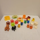 Vintage Fisher Price Little People & Mixed Toy Furniture Lot