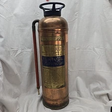 Vintage WD Allen Fire Extinguisher Copper Bronze Chicago, USA Empty